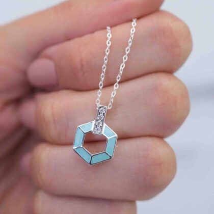 Collar de plata italiana