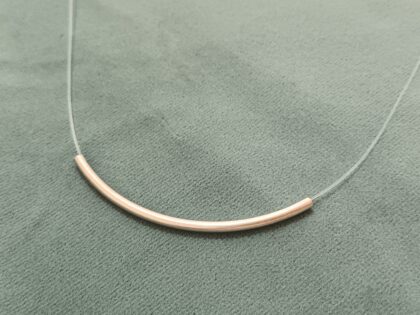 Collar chockers plata italiana y tanza