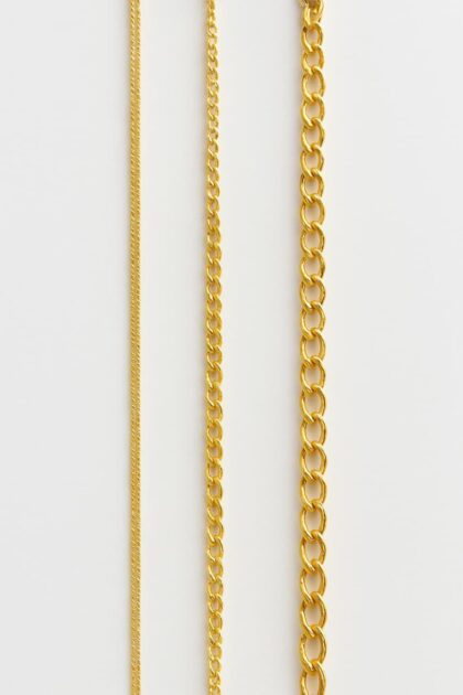 Cadenas laminadas en oro 18k