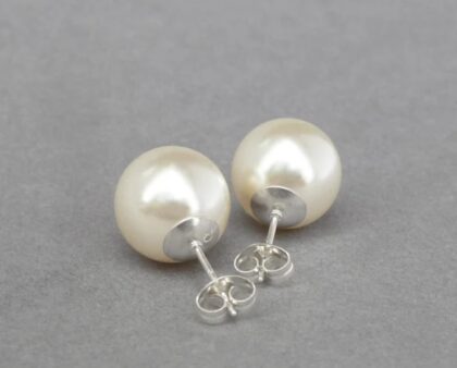 Aros de perla y plata