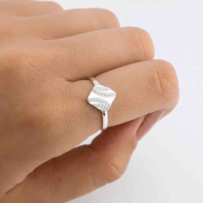 Anillo plata italiana
