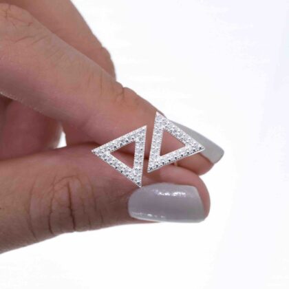 Aros pasantes de plata y cubic