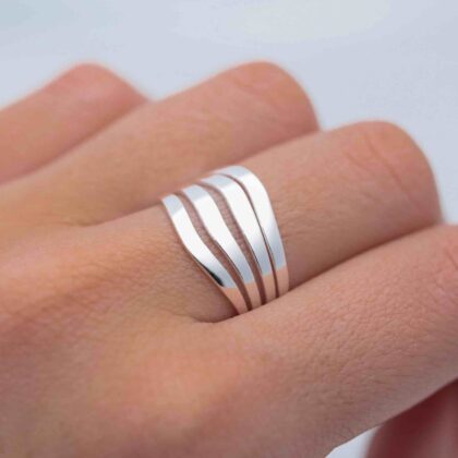 Anillo plata italiana