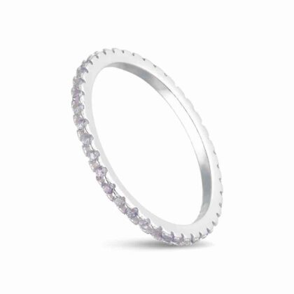 Anillo de plata y cubic